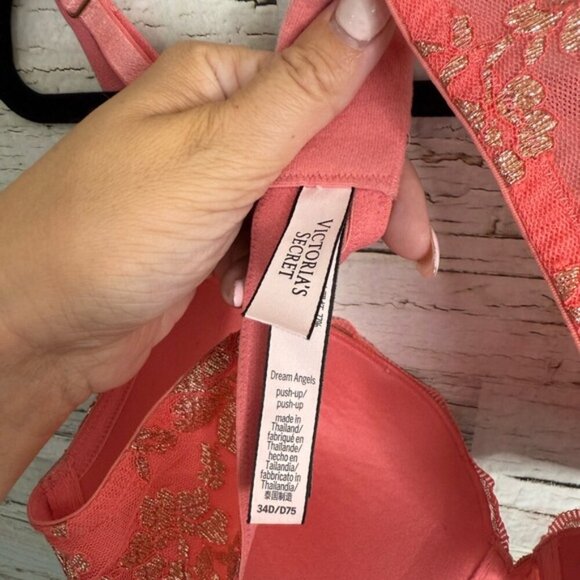 Victoria’s Secret Dream Angels gold pink bra size 34D - Picture 6 of 6